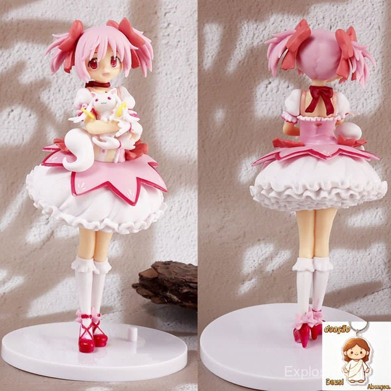 18cm Anime Puella Magi Madoka Magica Aniem Figura Kaname Bonito Magia Menina PVC Figuras De Ação Modelo Dos Desenhos Ani