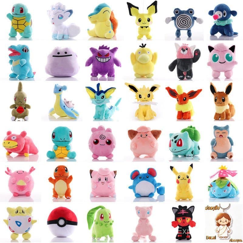 171 Estilos Brinquedo De Pelúcia riginal Gengar Pikachu Kawaii Charizard Boneca Genuína Macio Bonito Dos Desenhos Animad