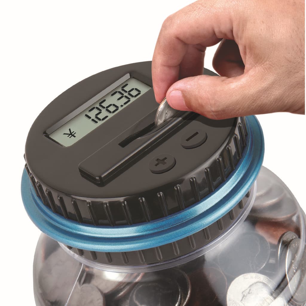 Contando cofrinho 1.8L Taiwan dólares banco de dinheiro dólares cofrinho grande balde cofrinho