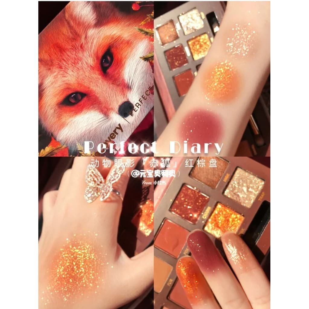Genuíno diário perfeito doze cores sombra Animal paleta de raposa vermelha vermelho marrom terra cor perolado fosco outo