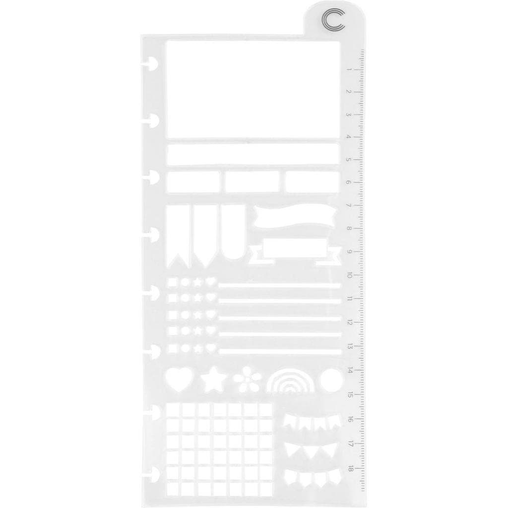 Caderno Inteligente Régua A5 Régua Stencil 93 mm x 190 mm - Caderno Inteligente