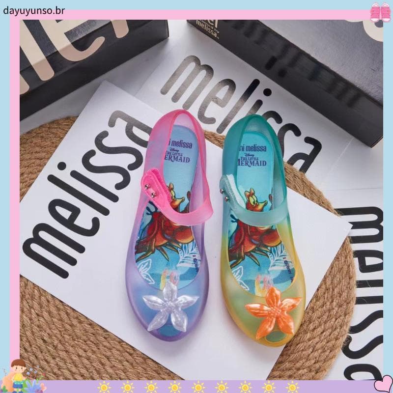 Sapatos The Little Mermaid Princess , Sandálias Grandes E De Tamanho Médio Para Meninas