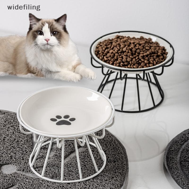 Tigela Elevada De Cerâmica Para Animais De Estimação , Comida , Água , Guloseimas Gatos E Cachorrinhos , Suporte Cães ,