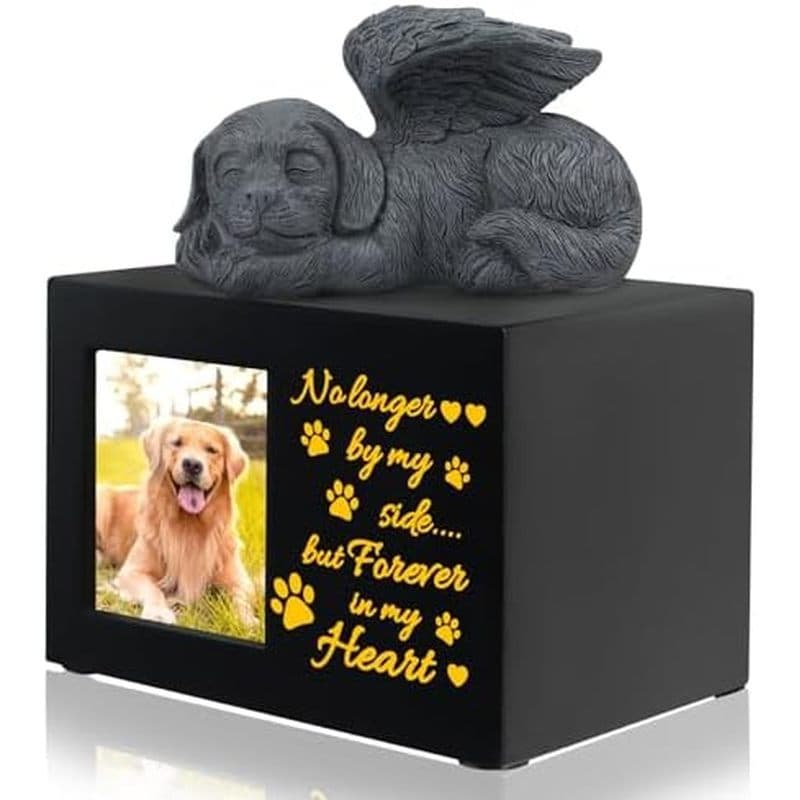 Urnas Para Animais De Estimação Cinzas , Grandes De Madeira De Cães Ou Gatos Com Anjo De Cachorro , Caixa De Memória Mem