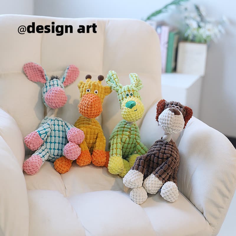 Novo brinquedo de pelúcia para cães, adequado para mastigar, limpar os dentes, emitir sons, proporcionar companhia, entr