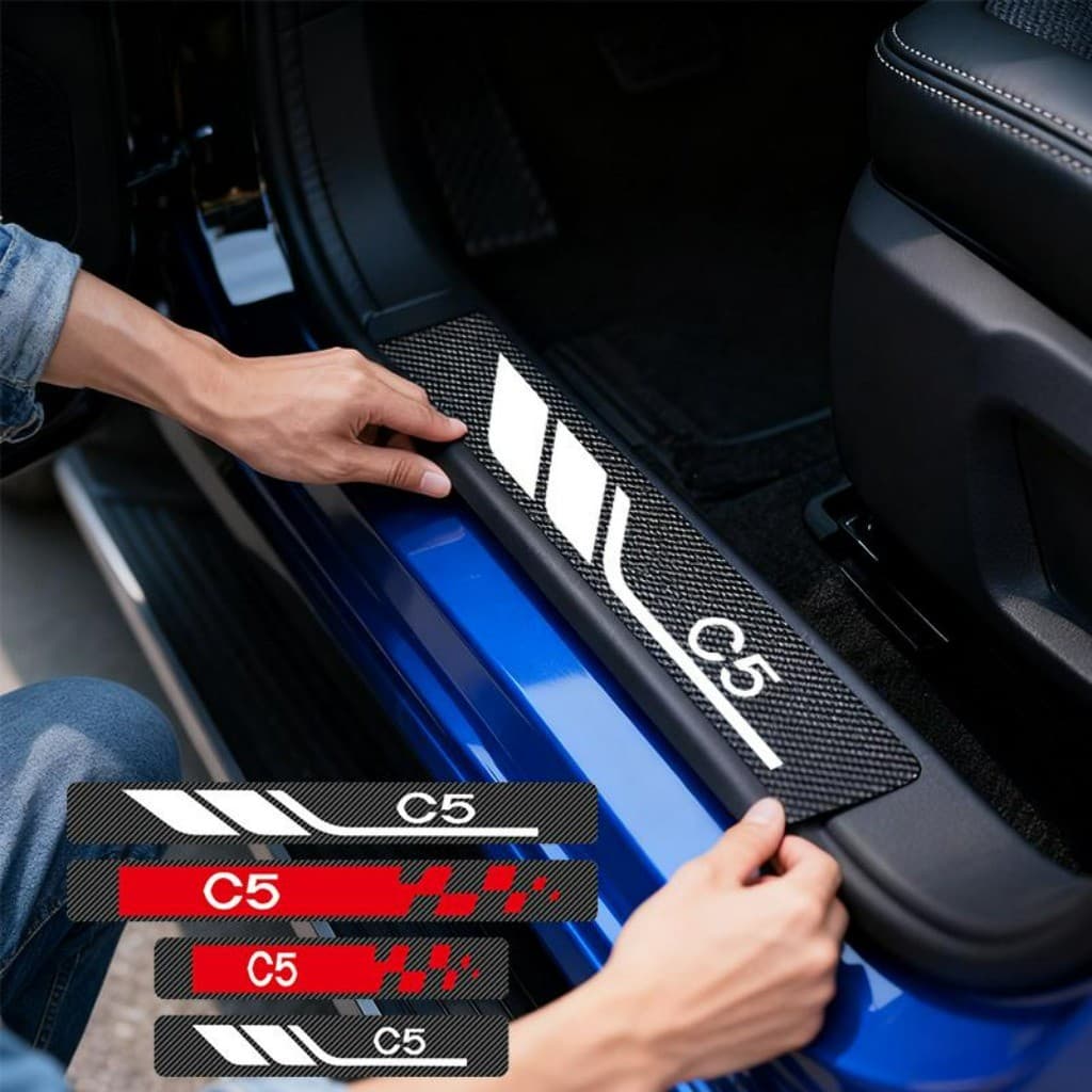 Kit 4 Peças Universal Fita Protetora De Porta Soleira Automotiva Acessórios Para Carro For Citroen C5 Aircross