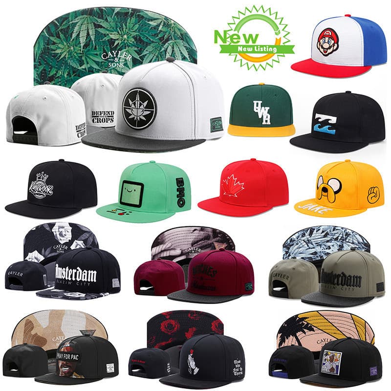 COD 【 cayler E Filhos cap 】 Fashion Boné Snapback De Alta Qualidade Para Homens Bordado De Carta Chapéu Ajustável De Hip