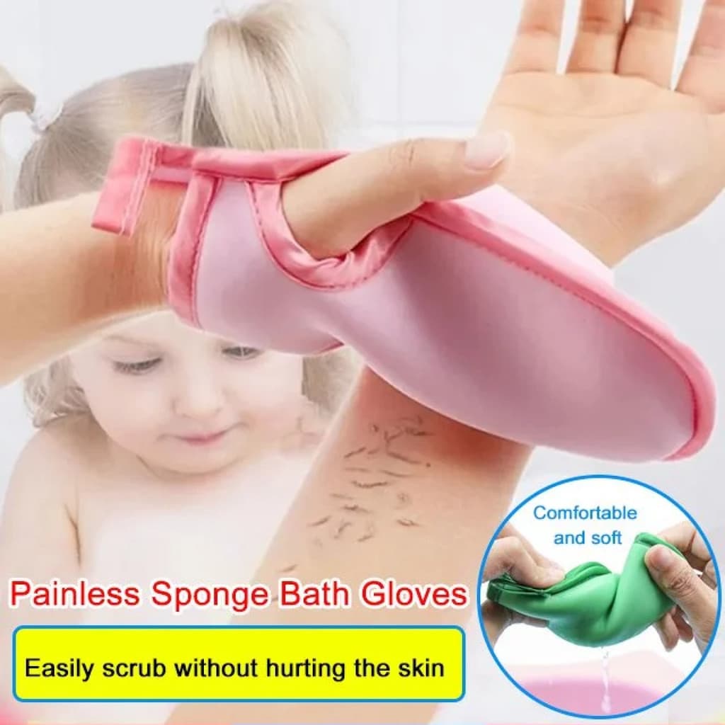 【Sem Dor】Luvas De Banho De Esponja Sem Dor/Toalha de Banho/Esponja de Banho para Bebê