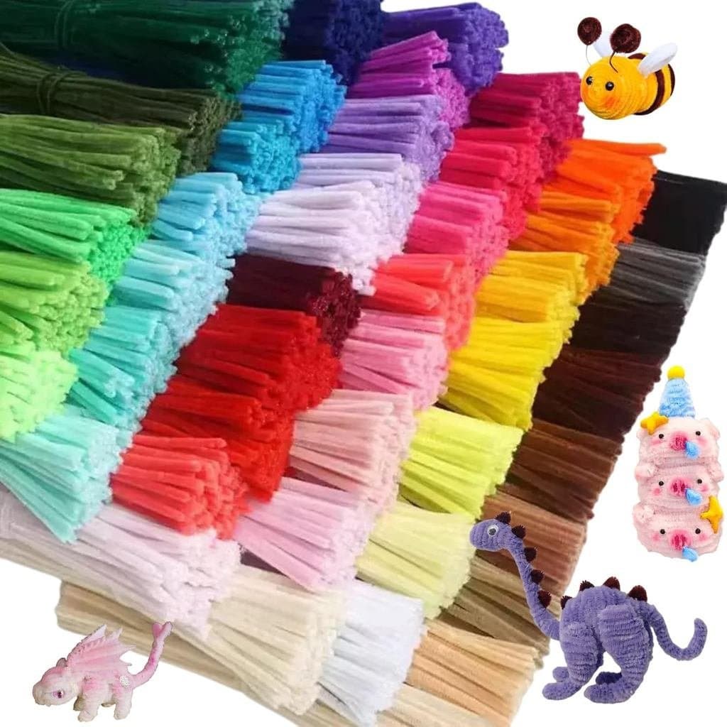 1350 PCS 45 Cores De Limpeza De Tubos Grossos Artesanais , Hastes De Chenille Multicoloridas Para Materiais E Limpadores