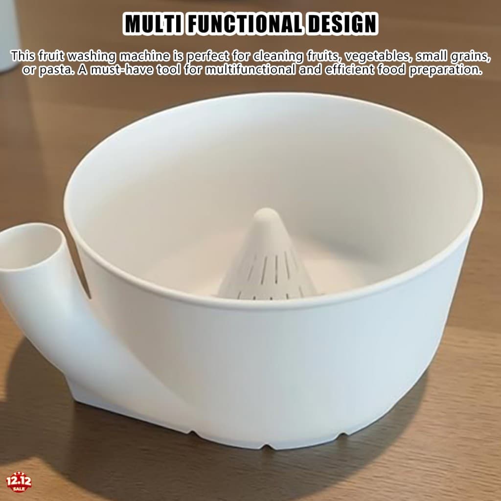Lavadora Automática De Frutas Vegetais-Tigela De Lavagem Turbo Para Limpeza De Utensílios De Mesa De Arroz