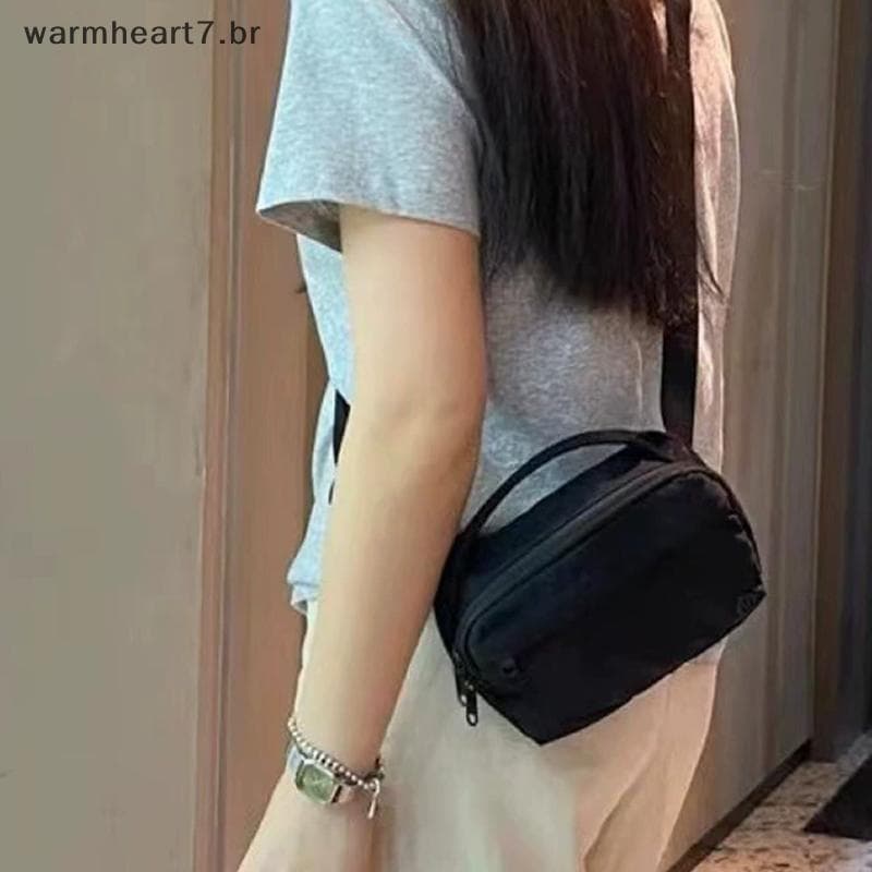 Moda Quente Macaron Náilon Quadrado Ombro Mensageiro Bolsa De Lona Leve Telefone BR