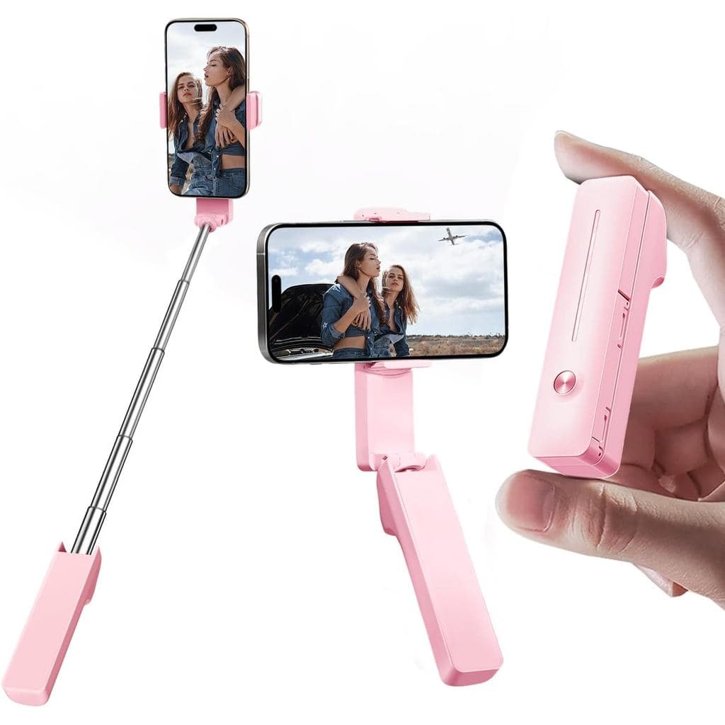 yAyusi Bastão de Selfie Mini Extensível para iPhone, Bastão de Selfie Portátil de Tamanho Compacto com Controle Remoto,