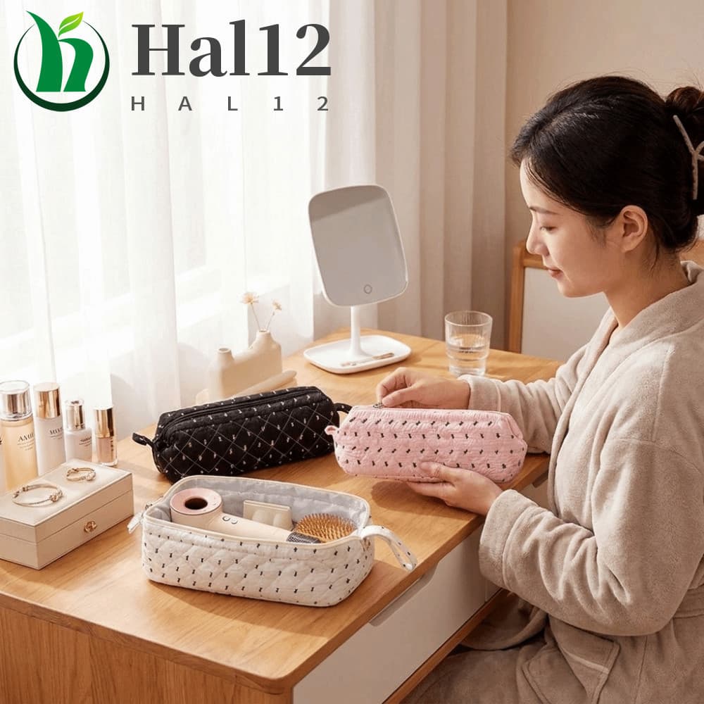 Bolsa de Armazenamento para Secador de Cabelo HALB, Bolsa Multifuncional à Prova de Poeira para Cosméticos e Modelador d
