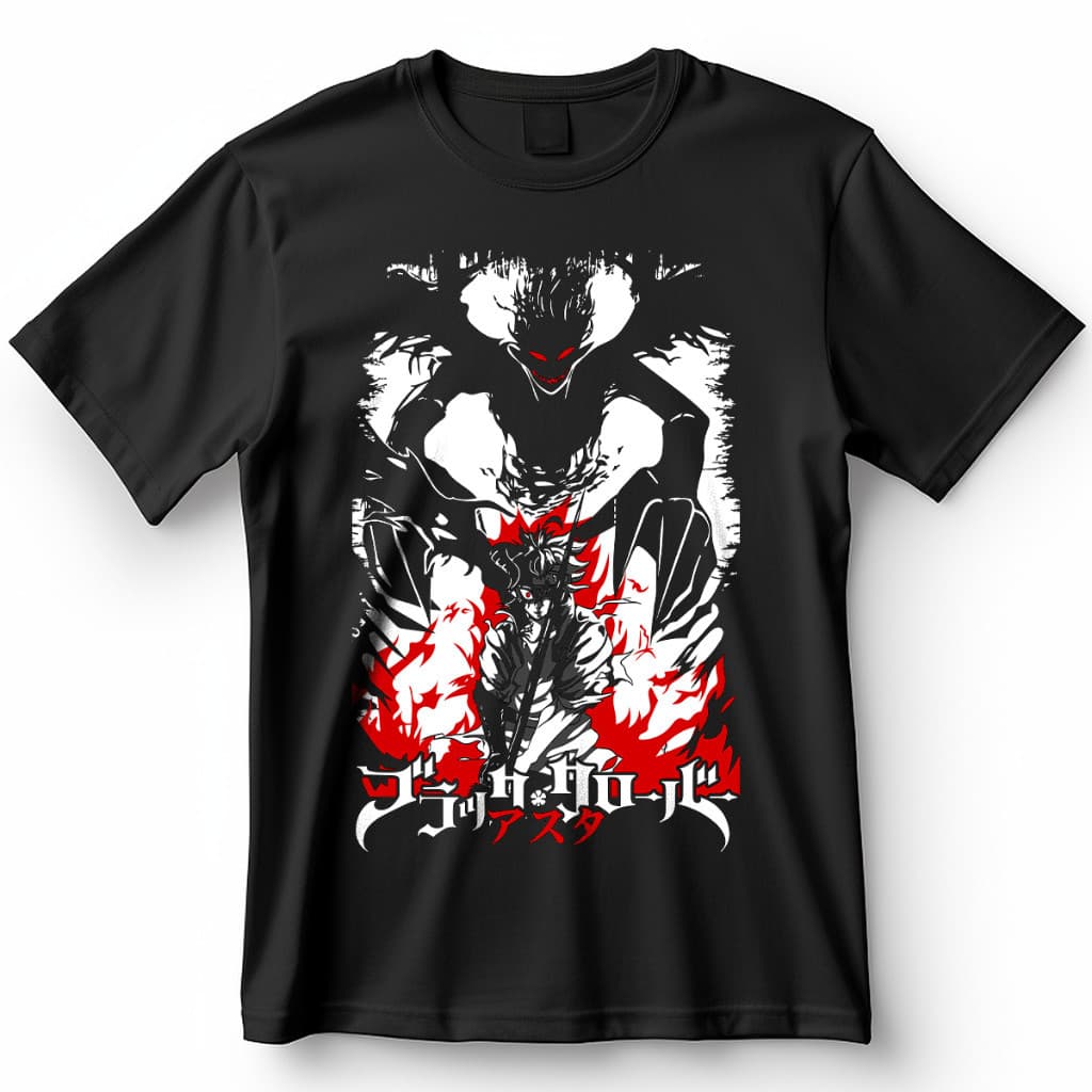 Camiseta Unissex Black Clover Asta Liebe Blusa De Anime Camisa 100% Algodão maligu