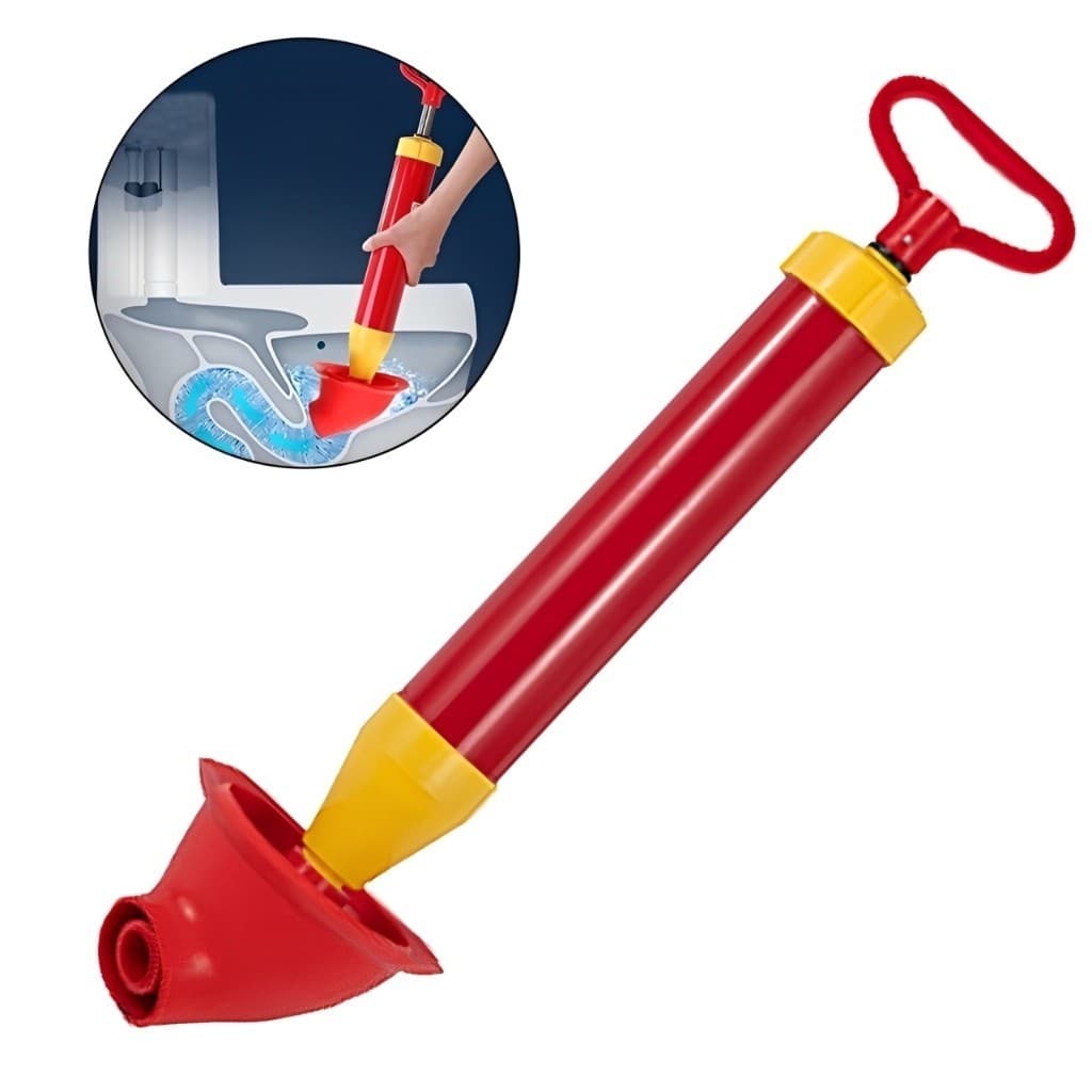 Desentupidor De Vaso Sanitário E Pia Alta Pressão Manual Borracha 150mm Resistente