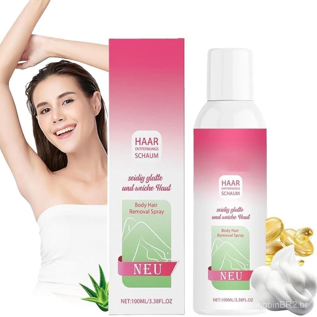 Espuma Depilatória ™             Agente de Remoção de Pelos em Spray de Espuma remove os pelos de forma eficaz sem a nec