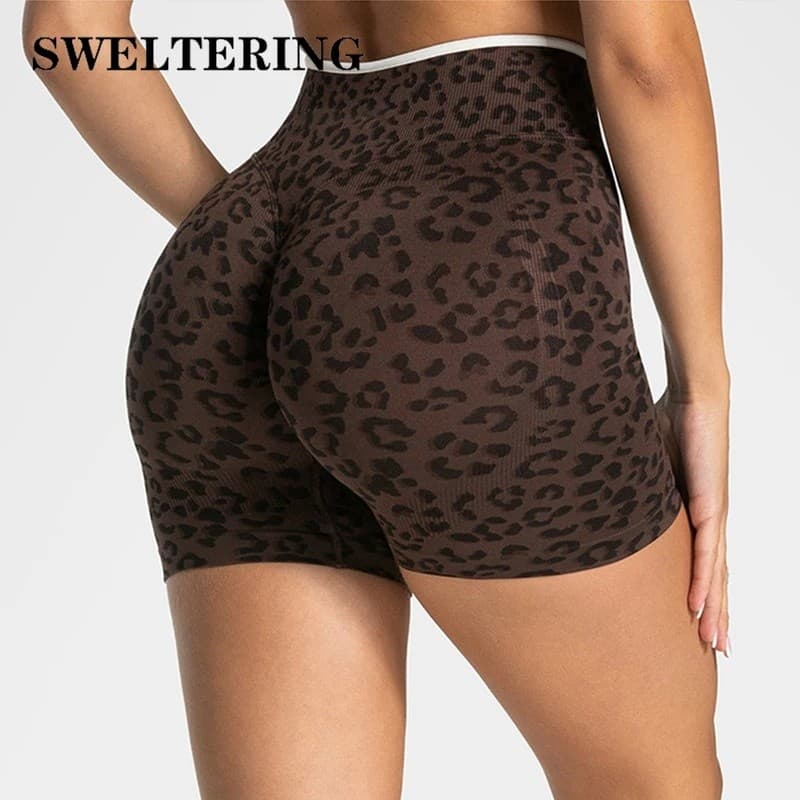Shorts de Yoga Sem Costura para Mulheres, Shorts de Ginástica, Roupas de Treinamento de Yoga, Shorts de Treino com Efeit
