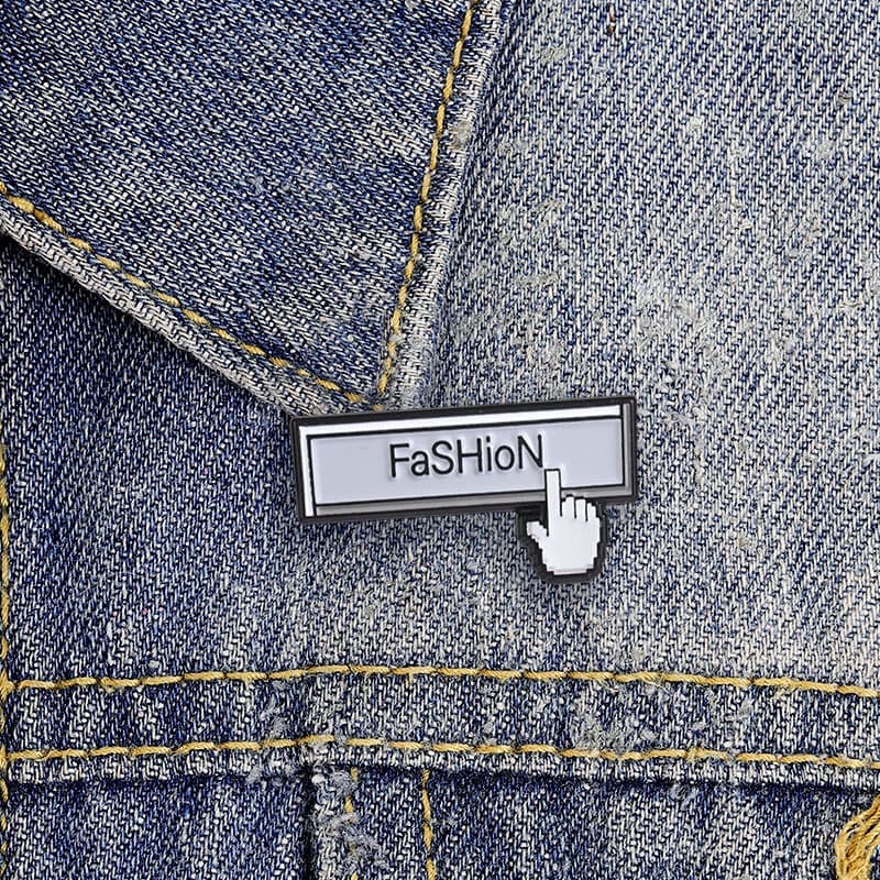 Caixa De Busca De Desenhos Animados Fasstek Esmalte Broche Moda Acessórios De Roupas Mochila Crachá Jóias Presente