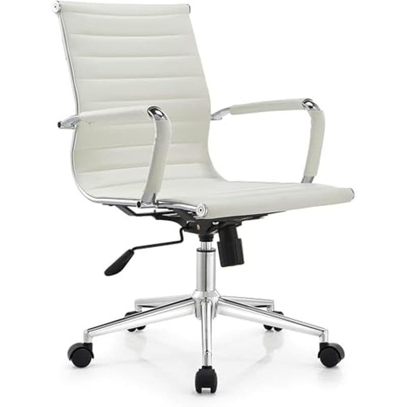 Cadeiras De Mesa Para Computador Cadeira De Escritório Em Casa Couro Canelado Com Encosto Alto Exeive Swivel Rodas E Bra