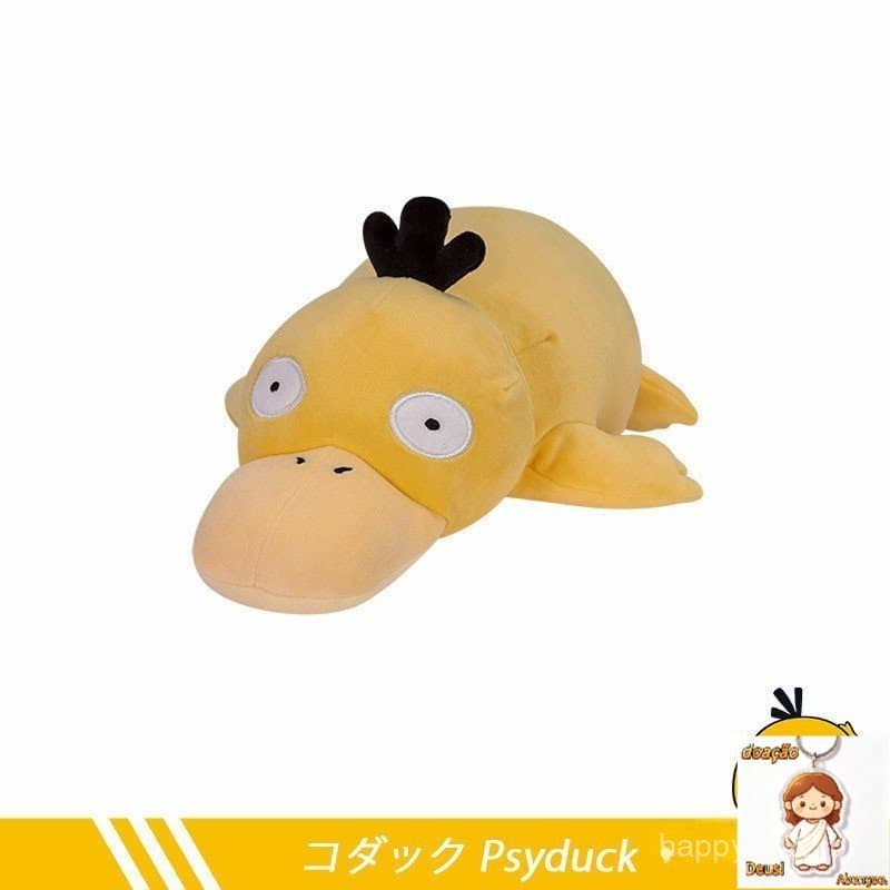 Boneco de Pelúcia de 34cm do Monstro de Bolso Psyduck, Almofada, Brinquedo de Desenho Animado Fofo, Presente de Aniversá