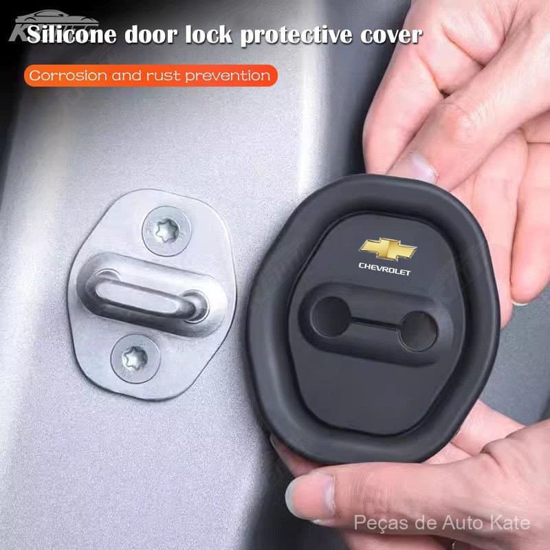 Capa de Proteção para Fechadura de Porta de Carro Chevrolet, Almofada Decorativa de Silicone, Acessórios pa 4299