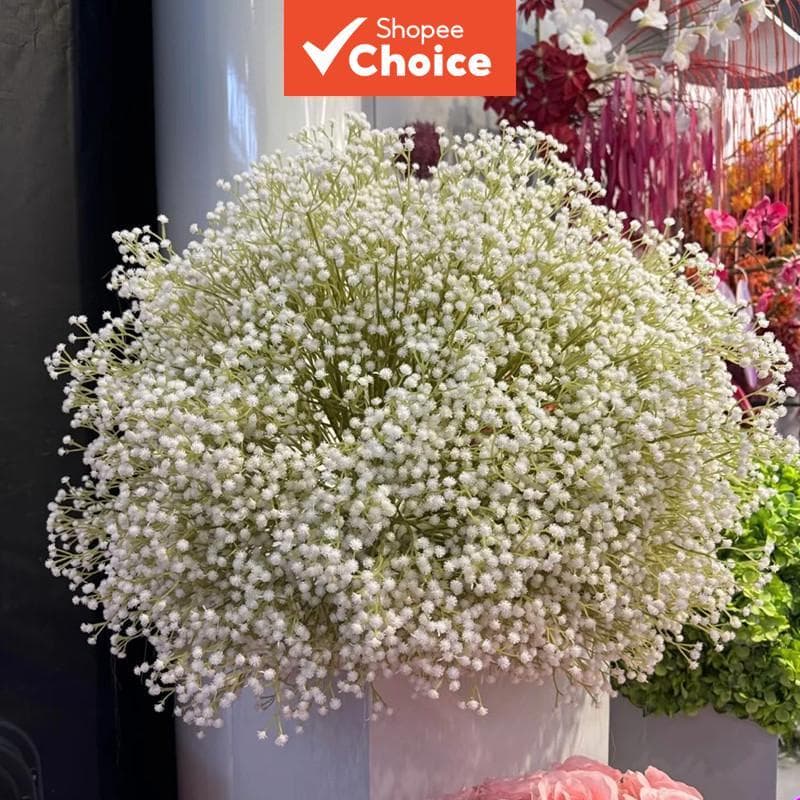 20 Hastes de Falsa Mosquitinho, Plantas Artificiais para Arranjo Floral de Casamento e Decoração de Casa