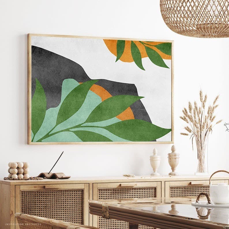 Quadro decorativo Plantas Verdes Pintura Decor