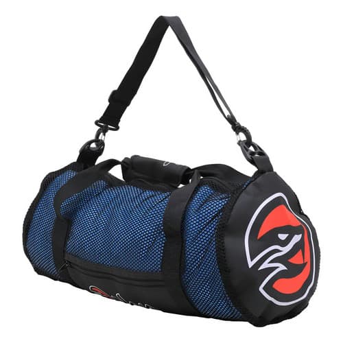 Bolsa Sacola Treino Naja Academia Porta Kimono Azul Liso Poliéster Esportiva Viagem Bolso Zíper Jiu Jitsu Fitness
