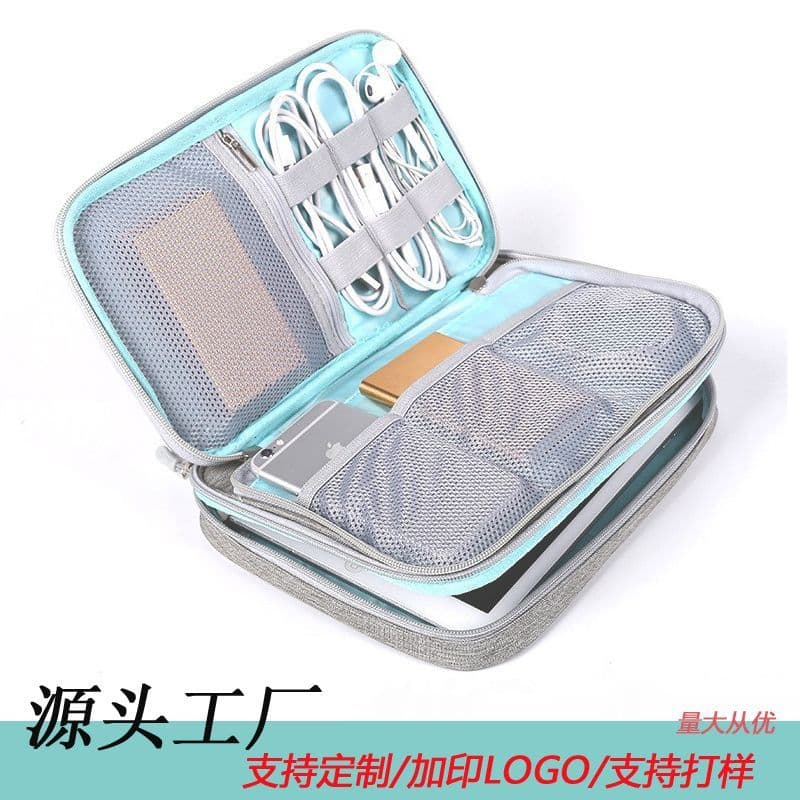 XYLDN14 bolsa Digital resistente ao desgaste de tecido Oxford, bolsa multifuncional para cabo de dados, carregador de vi