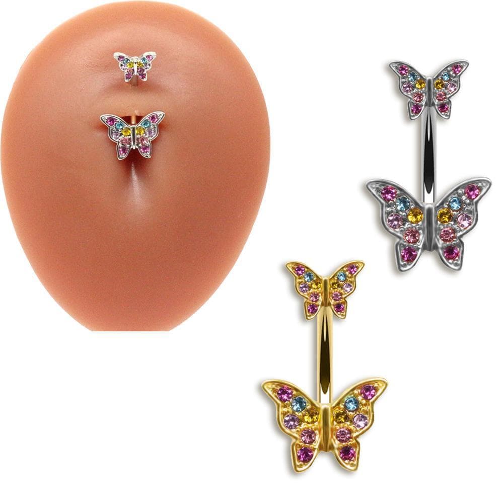 1 Peça Piercing De Umbigo Borboleta Intrico Em Estoque Pronto Produto De Alta Qualidade Moda Precisa De Pucture