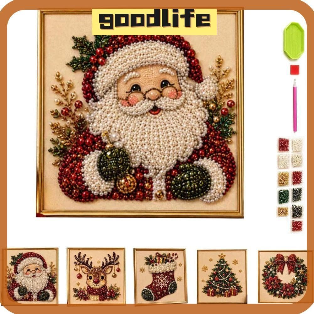GOODLIVE DIY Kit De Arte De Pintura De Diamante De Natal , Para Aliviar O Estresse De Moldura