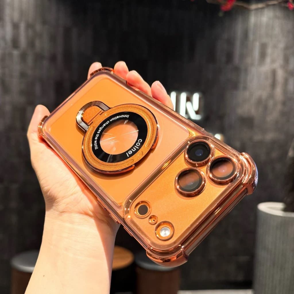 Capa de telefone transparente à prova de choque de alta qualidade, adequada para iPhone 17 Pro Max, moldura de revestime