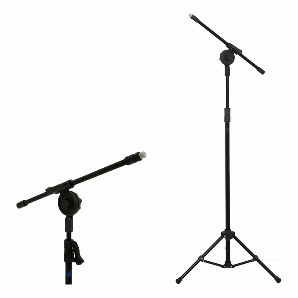 Pedestal Girafa para Microfone c/ pés dobráveis Visão Musical preto