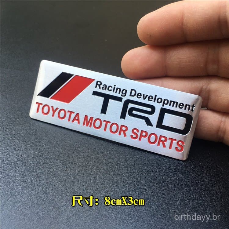 Adesivo de emblema traseiro popular TRD para carros esportivos modificados, para Reiz, Camry, Corolla, Highlander 6XOA