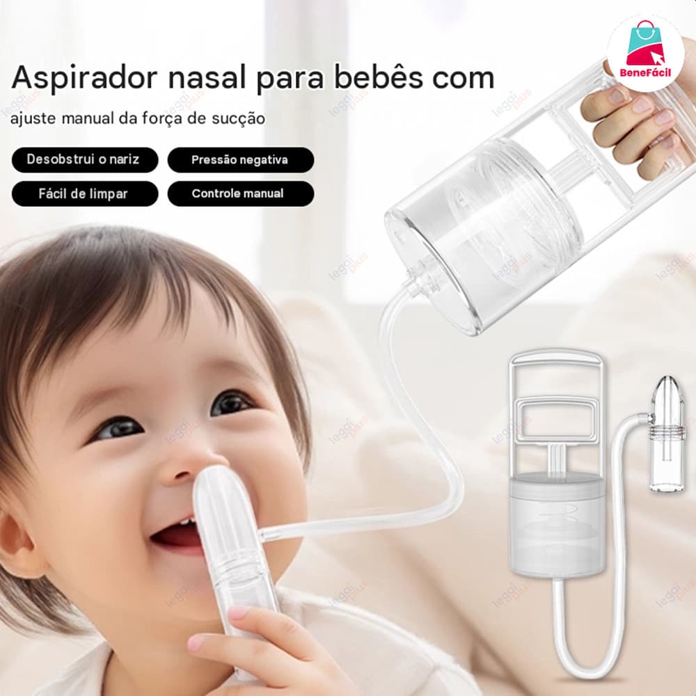 Aspirador Nasal Manual para Bebês – Sucção a Vácuo e Alívio Imediato