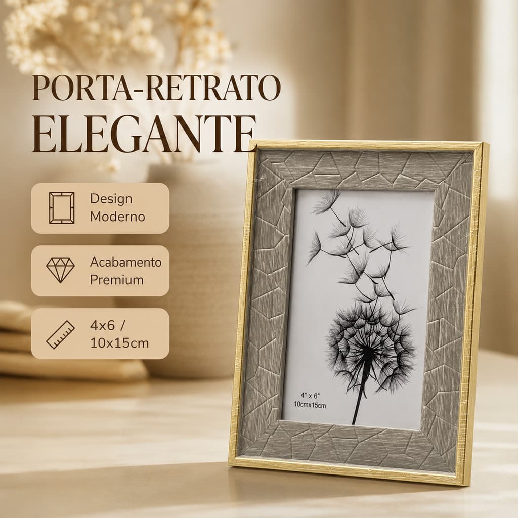 Porta Retrato Moldura Decorativa Porta Retrato de Mesa Moldura para Fotos Porta Foto Decorativo Quadro Pequeno para Deco