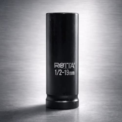Soquete Impacto 1/2  Longo 80mm Sextavado Aço Reforçado 19mm