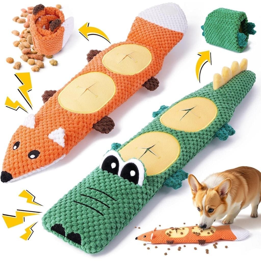 Brinquedos para Cães XIUGOAL para Mastigadores Agressivos, Pacote com 2 Brinquedos Interativos Sem Enchimento para Alivi