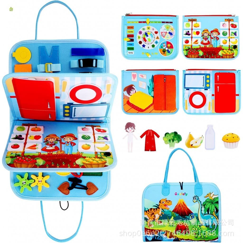 Brinquedo De Viagem Montessori Busy Board-Atividade De Aprendizagem Sensorial Para Crianças De 1 A 6 Anos