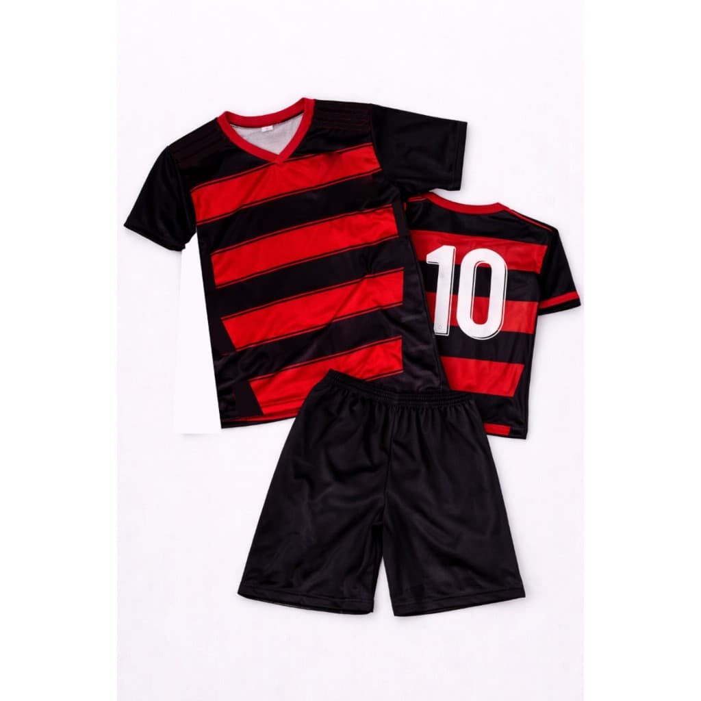 Kit Infantil Futebol Camisa Short Masculino Ideal Para o Dia a Dia Roupa para Jogos Promoção