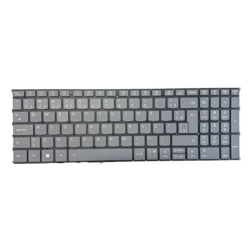 Teclado Compatível Notebook Lenovo Ideapad Slim 3i 15irh10 15arh10 Cinza Português Brasil