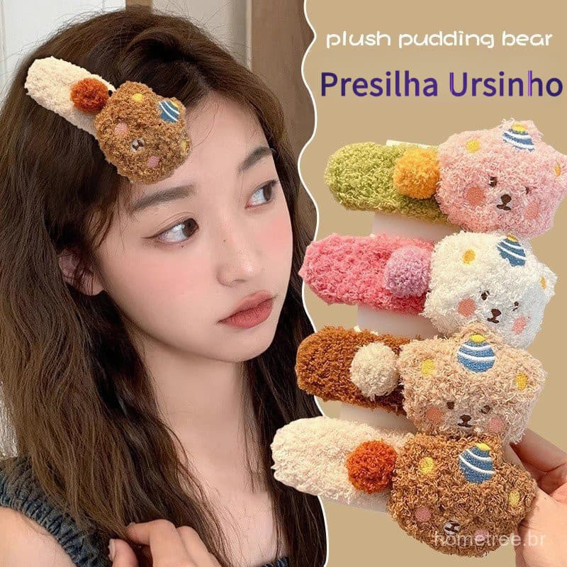 Kit Presilha Ursinho Pelúcia - Duckbill Grande 13g 4 Cores Kit 5/10 - Anotar cor
