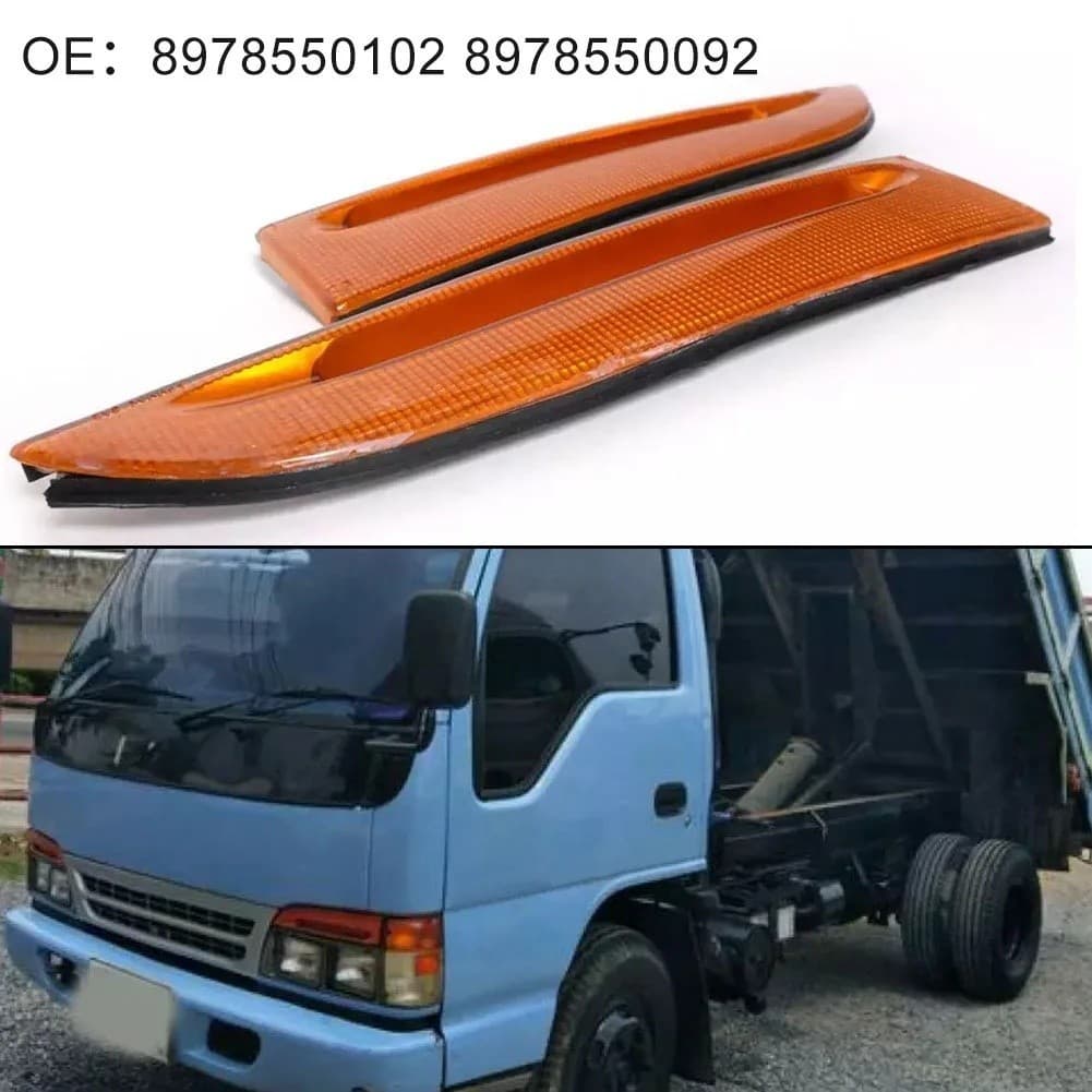 Para Isuzu ELF NHR Caminhão Amortecedor Dianteiro Luz Sobrancelha Farol Guarnição Tira Refletor Remendo Substituição 8-9