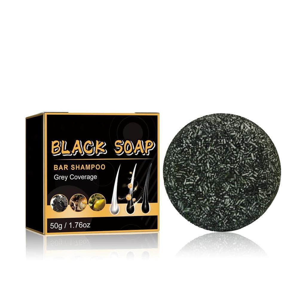 Sabonete Capilar Unissex Preto 50g - Produto natural para remoção de cabelos grisalhos, restaura a cor do cabelo, sabone