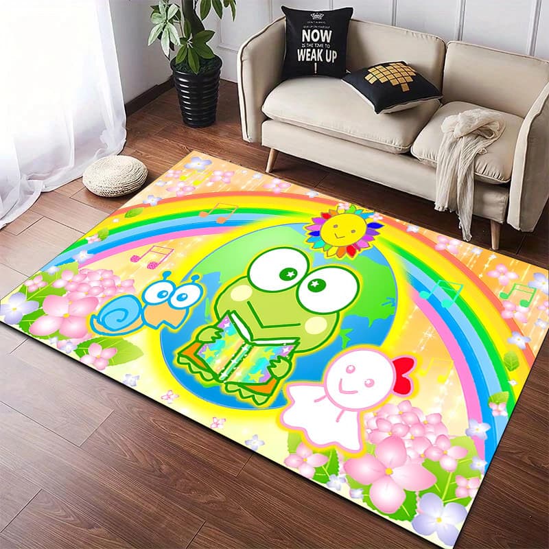 Decoração De Casa Sanrio Keroppi Impresso Tapete Sala De Estar Quarto Banheiro