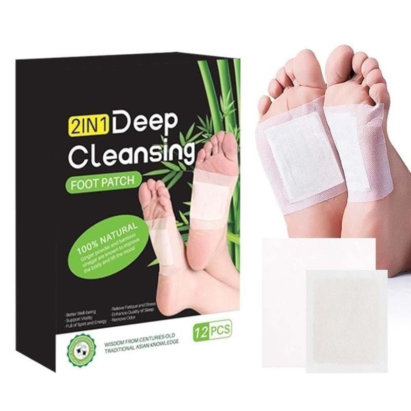 Patches de Limpeza Profunda para os Pés, Patches Naturais de Desintoxicação para os Pés, Patches de Vinagre de Bambu e P