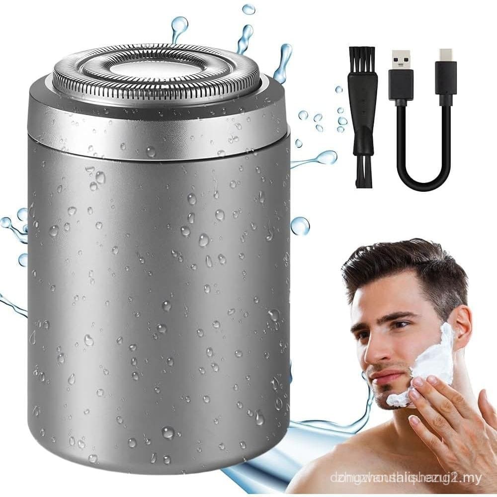 Mini Barbeador, Barbeador Elétrico Rotativo Portátil para Homens, Barbeador Elétrico de Bolso para Homens, Barbeador Elé