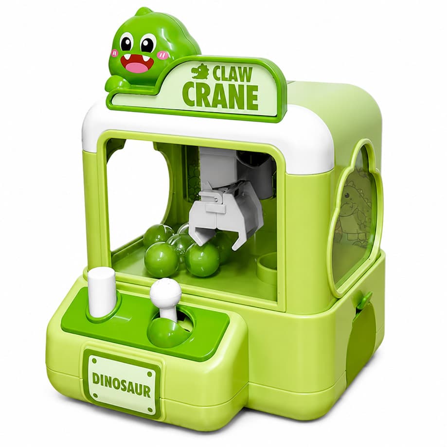 Brinquedo Mini Máquina Garra Dinossauro Infantil C/ Bolinhas