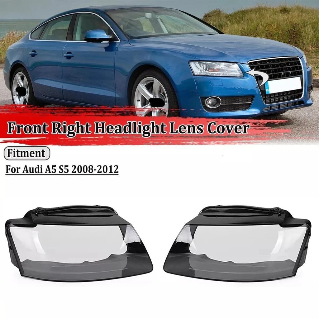 Para Audi A5 S5 RS5 2008 2009 2010 2011 2012 Tampa Da Lente Do Farol Dianteiro Transparente Capa Carro Esquerda/Direita