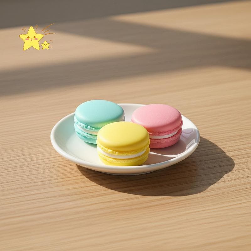 [JBTH] Modelos De Simulação De Alimentos Falsos De Macaron Artificial Textura Realista Tamanhos Variados Para Padaria Ad